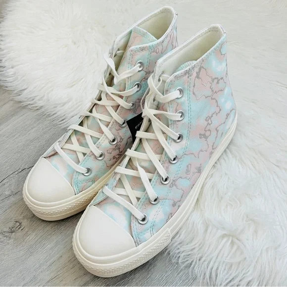 NWT Converse Chuck Taylor All Star Lift Platform Marble Women’s Shoes - Picture 2 of 8